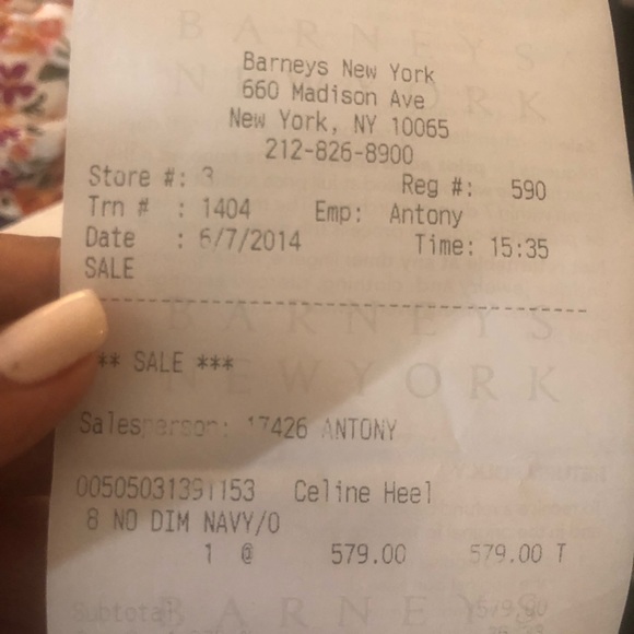 Celine calf navy wedges with python - Picture 2 of 8